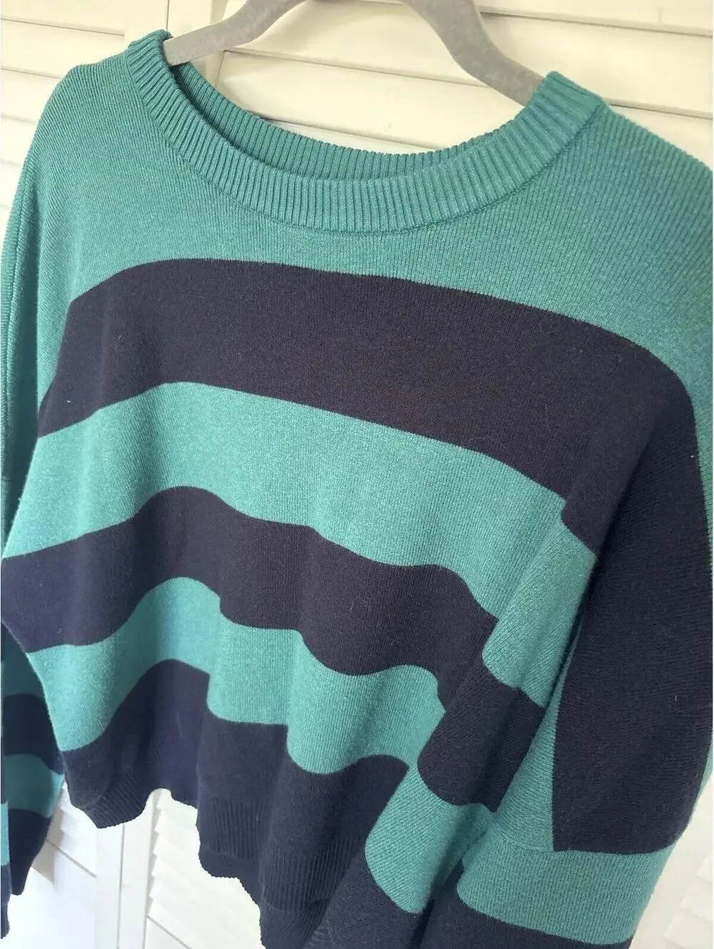 No Boundaries Cropped Striped Sweater